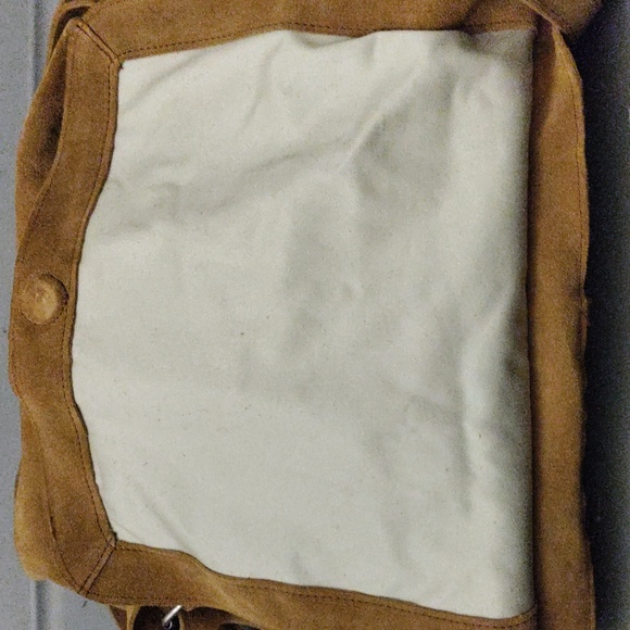 Clyde "Room" Golden Brown Suede Backpack - Picture 4 of 14